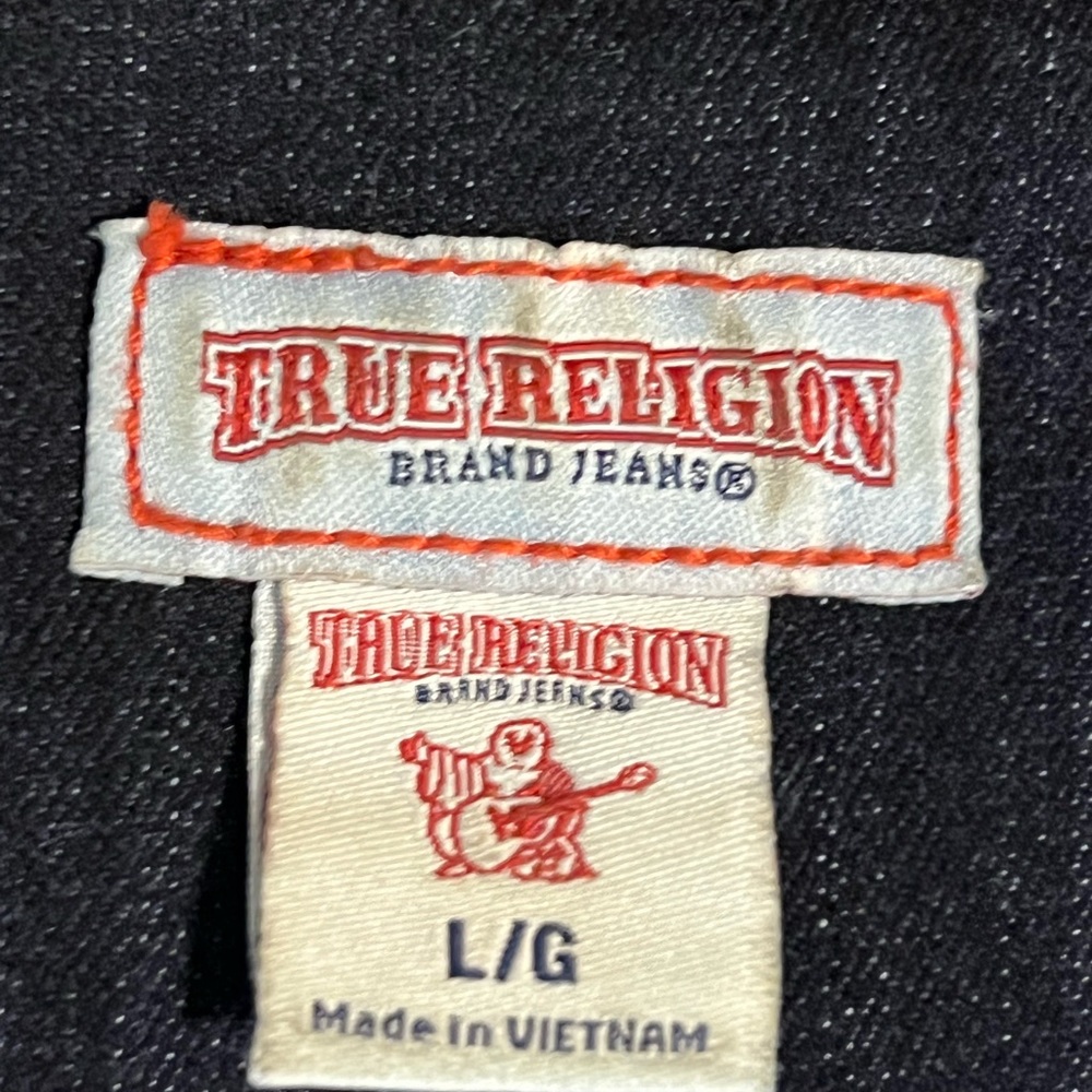 Sz L True Religion dark blue wash denim jumpsuit - Picture 7 of 12